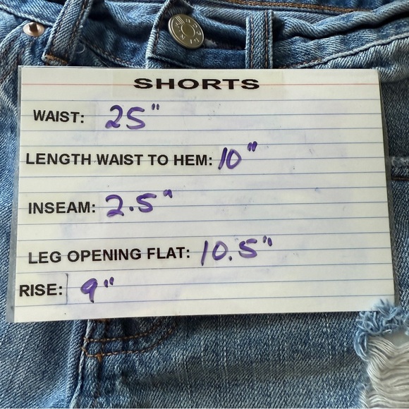 BDG Urban Outfitters Tomgirl Distress Button Fly Jean Shorts Sz 25” Boho Concert - Picture 10 of 10